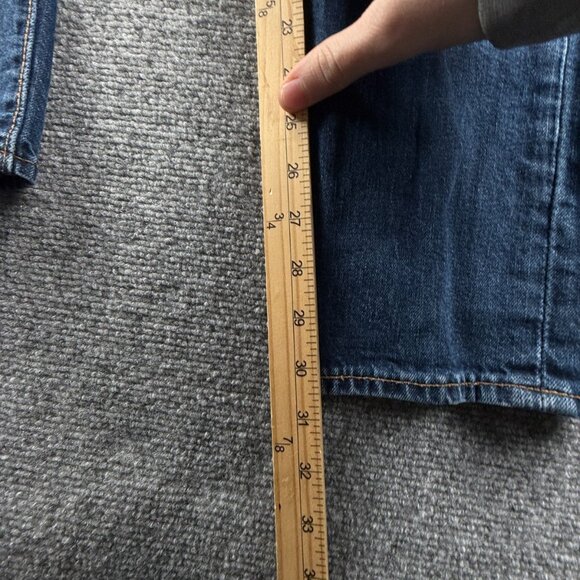 Levis 502 Premium Blue Denim Jeans Leather Patch Cotton Blend ACTL 31X30.5 - Picture 7 of 16